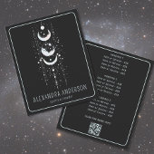 Celestial Moon Phases Mystical Spiritual QR Code Flyer