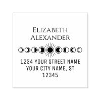 Celestial Moon Phases Name Rücksendeadresse #2B