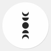 Celestial Moon Phases Runder Aufkleber (Vorderseite)