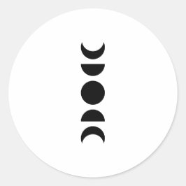 Celestial Moon Phases Runder Aufkleber