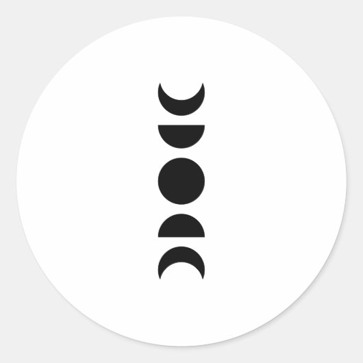 Celestial Moon Phases Runder Aufkleber (Vorderseite)