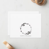 Celestial Moon Phases Snake Personalisiert Mitteilungskarte (Vorderseite/Rückseite Beispiel)