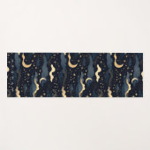 Celestial Moon Phases Stars Gold Monogram Yoga Mat Yogamatte (Vorderseite (Horizontal))