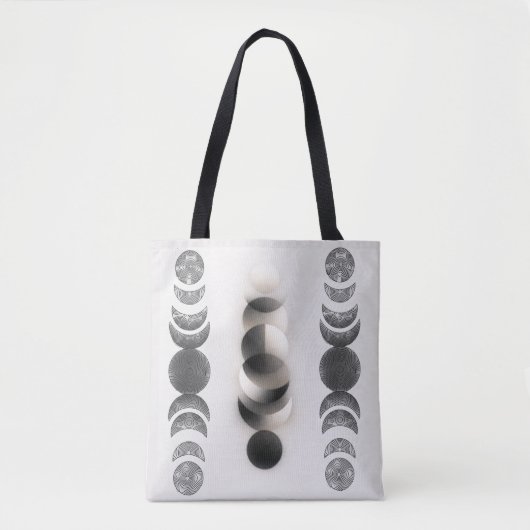 Celestial Moon Phases Triptych Poster | Abstract  Tasche (Vorderseite)
