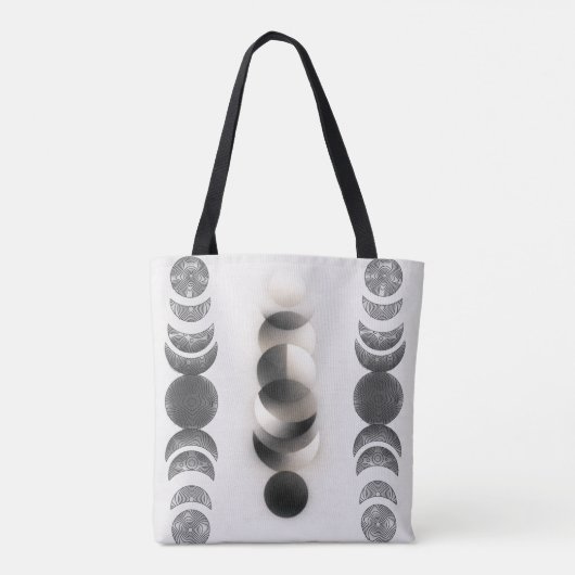 Celestial Moon Phases Triptych Poster | Abstract  Tasche (Rückseite)