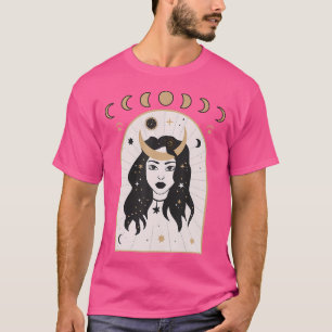 Celestial Moon Phases und Girl Mystical Boho Wicca T-Shirt