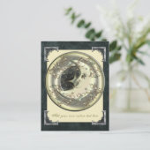 Celestial Moon Postcard Postkarte (Stehend Vorderseite)