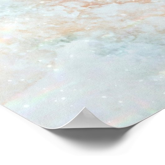 Celestial Moon Simple Chic Hochzeit Poster (Ecke)