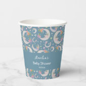 Celestial Moon Star Blume Aquamarin Blue Baby Dusc Pappbecher (Vorderseite)