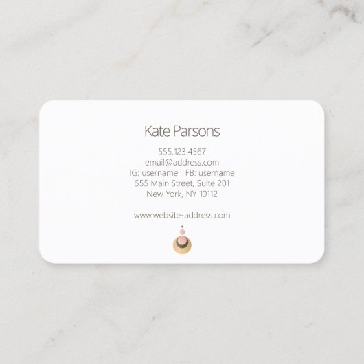  Celestial Moon Star  Boho Gold Visitenkarte (Rückseite)