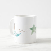 Celestial Moon Star Classic Keramik Tasse (Vorderseite Links)