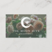 Celestial Moon Star Honey Bee Vintag Floral Visitenkarte (Vorderseite)