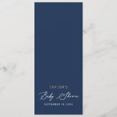 Celestial Moon Stars Baby Shower Menu Card  Menükarte (Rückseite)