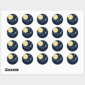 Celestial Moon Stars Babydusche Party Sticker (Blatt)