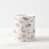 Celestial Moon Stars Clouds Watercolor Pastel Kaffeetasse (Mittel)