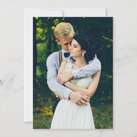 Celestial Moon Stars Foto String Lights Wedding Einladung (Rückseite)