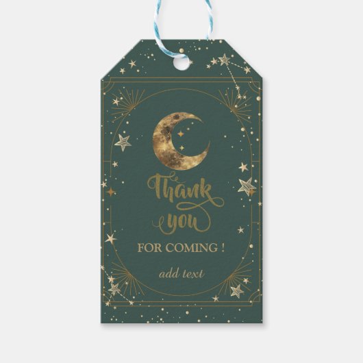 Celestial Moon Stars Frame Geschenkanhänger (Vorderseite)