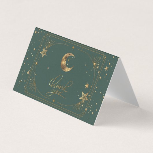 Celestial Moon Stars Frame Thank You Card Visitenkarten (Vorderseite)