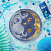 Celestial Moon Stars gestanzte Glaspapier-Teller Pappteller (Party)