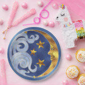 Celestial Moon Stars gestanzte Glaspapier-Teller Pappteller (Party)