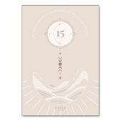 Celestial Moon Stars Holistic Boho Tabel Number Tischnummer (Vorderseite)