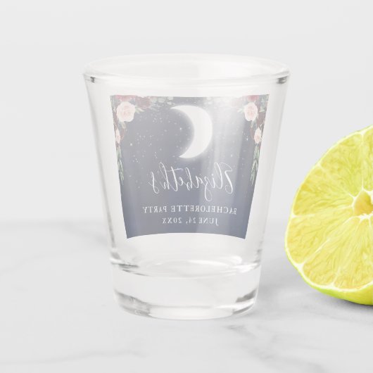 Celestial Moon Stars Junggeselinnen-Abschied Schnapsglas (Rückseite)