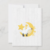 Celestial Moon Stars & Lamb Baby Dusche Einladung (Rückseite)