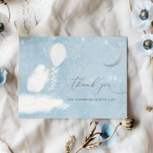Celestial Moon Stars & Lamb Baby Dusche Vielen Dan Dankeskarte