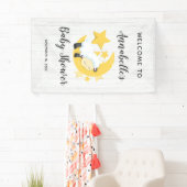 Celestial Moon Stars & Lamb Baby Dusche Willkommen Banner (Insitu)