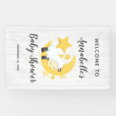 Celestial Moon Stars & Lamb Baby Dusche Willkommen Banner (Horizontal)