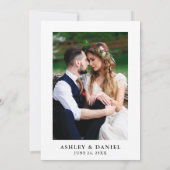 Celestial Moon Stars Lights Floral Foto Hochzeit Einladung (Rückseite)