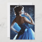 Celestial Moon Stars Lights Foto Quinceanera Einladung (Rückseite)