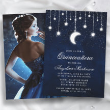 Celestial Moon Stars Lights Foto Quinceanera