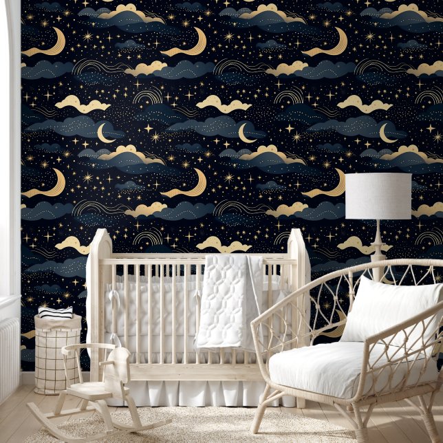 Celestial Moon Stars Luxury Tapete (Kinder)