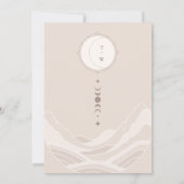 Celestial Moon Stars Monogram Save the Date Foto Einladung (Rückseite)