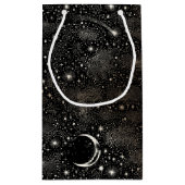 Celestial Moon Stars Mystical Starry Night Kleine Geschenktüte (Rückseite)