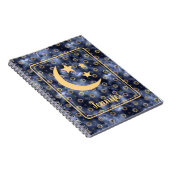 Celestial Moon Stars Navy Notizblock (Rechte Seite)