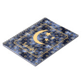 Celestial Moon Stars Navy Notizblock (Linke Seite)