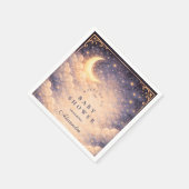 Celestial Moon Stars Neutral Baby Shower Serviette (Ecke)
