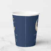 Celestial Moon & Stars Over the Moon Baby Shower  Pappbecher (Rechts)