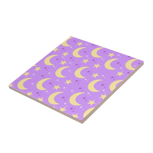 Celestial Moon Stars Pattern Fliese (Seite)