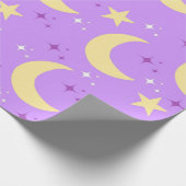 Celestial Moon Stars Pattern Geschenkpapier (Ecke)