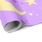 Celestial Moon Stars Pattern Geschenkpapier (Rolleneckpunkt)