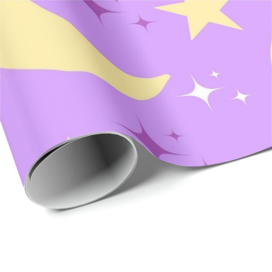 Celestial Moon Stars Pattern Geschenkpapier (Rolleneckpunkt)