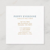 Celestial Moon Stars Quadratische Visitenkarte (Rückseite)