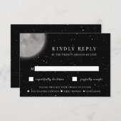 Celestial Moon & Stars RSVP Card mit Wahlmöglichke Einladung (Vorne/Hinten)