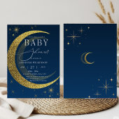 Celestial Moon Stars Starry Night Baby Dusche Einladung