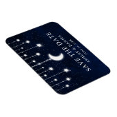Celestial Moon Stars String Lights Save the Date Magnet (Rechte Seite)