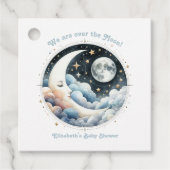 Celestial Moon & Stars über der Mond Babydusche Geschenkanhänger (Vorderseite)
