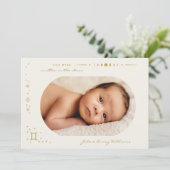 Celestial Moon & Stars Zodiac | Gemini (Stehend Vorderseite)